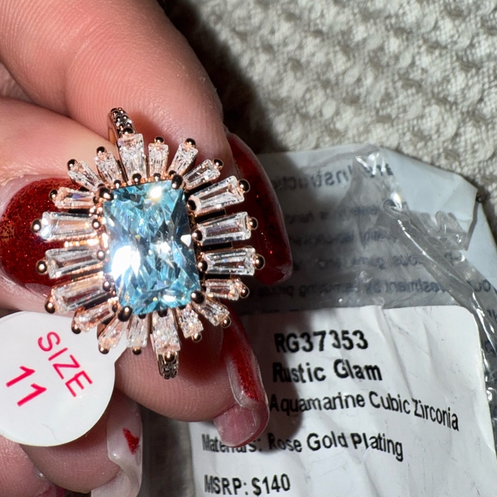 Bomb Party Aquamarine Ring 💍 Size 11